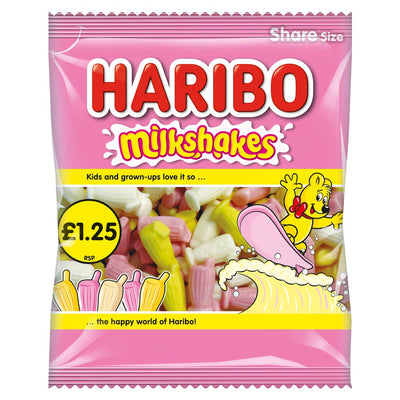 Haribo Milkshakes Share Bag 140g £1.25 PMP x 12 (UK)