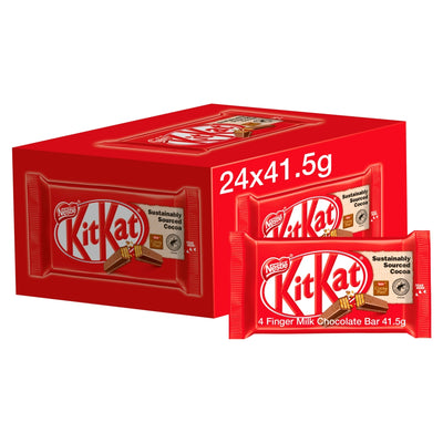 KitKat 4 Finger Milk Chocolate Biscuit Bar 41.5g (PMP 89p) x 24 (UK)