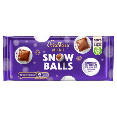 Cadbury Dairy Milk Mini Snowballs Bar 110g x 20 (UK)