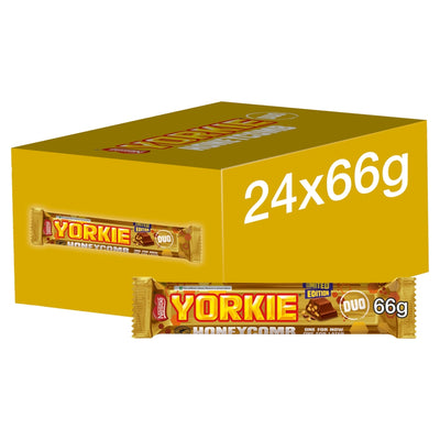 Yorkie Honeycomb Milk Chocolate DUO Bar 66g x 24 (UK)