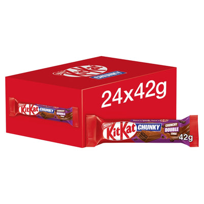 KitKat Chunky Crunchy Double Chocolate Bar 42g x 24 (UK)