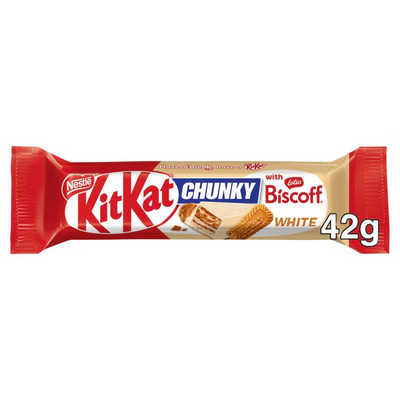 KitKat Chunky Lotus Biscoff White Bar 42g x 24 (UK)