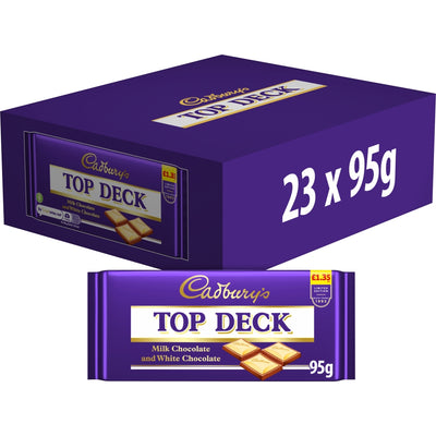 Cadbury's Top Deck Milk Chocolate and White Chocolate Bar 95g £1.35 PMP X 23 (UK)