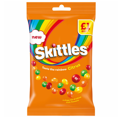 Skittles Citrus Sweets Bag 109g x 14 £1 PMP (UK)