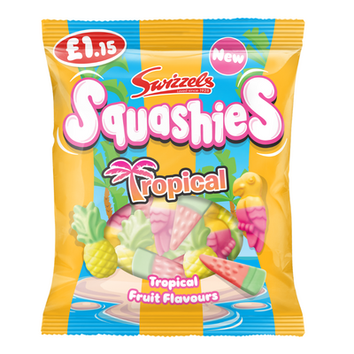 Swizzels Squashies Tropical Flavour Gums 100g x 12 £1.15 PMP (UK)