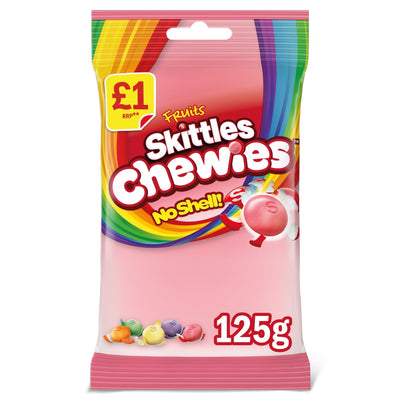 Skittles Chewies Vegan Sweets Fruit Flavoured Treat Bag 125g x 12 £1 PMP (UK)