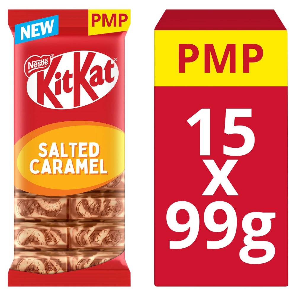 KitKat Salted Caramel Chocolate Sharing Bar 99g (PMP £1.65) x 15 (UK)