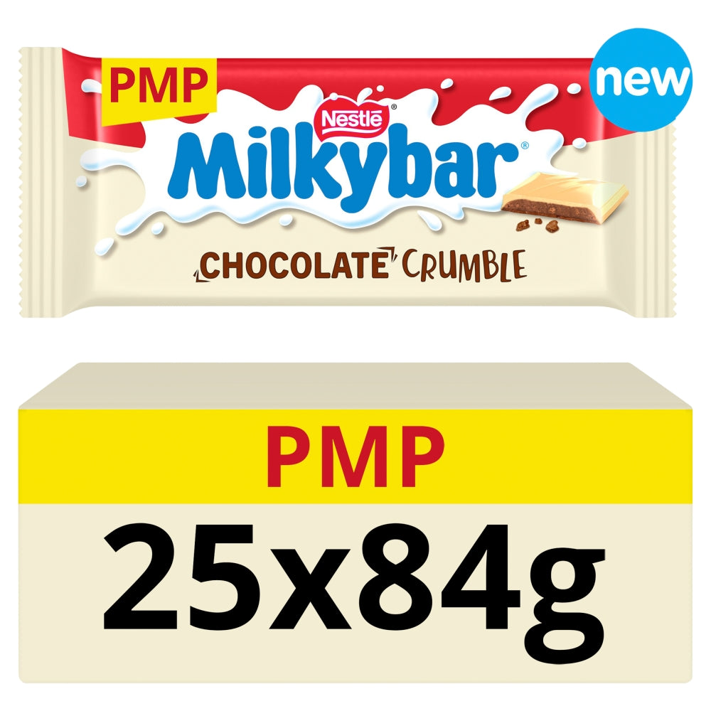 Milkybar Chocolate Crumble White Chocolate Bar 84g PMP £1.65 x 25 (UK)