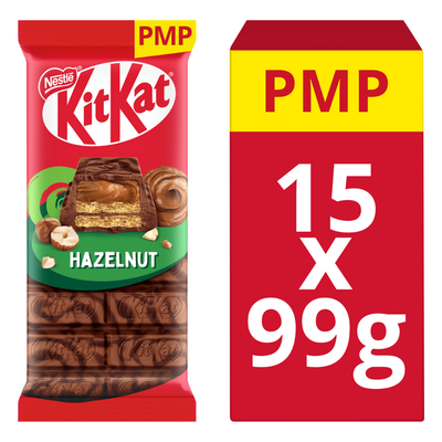 KitKat Hazelnut Chocolate Sharing Bar 99g £1.65 PMP x 15 (UK)