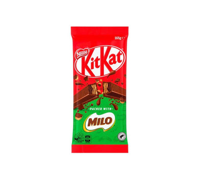 KitKat Packed With Milo Milk Chocolate Block 165g x 13 (AUSTRALIA)
