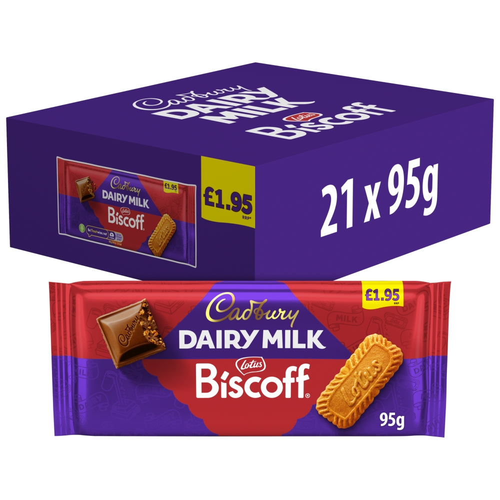 Cadbury Dairy Milk Biscoff Chocolate 95g £1.95 PMP x 21 (UK)