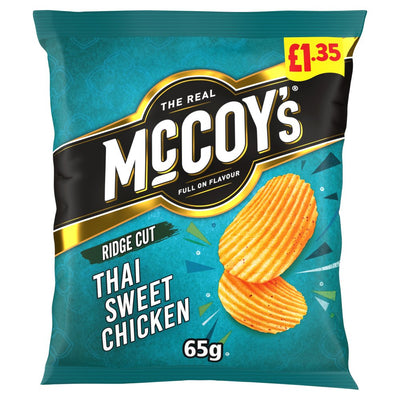 McCoy's Thai Sweet Chicken Crisps 65g £1.35 PMP x 20 (UK)