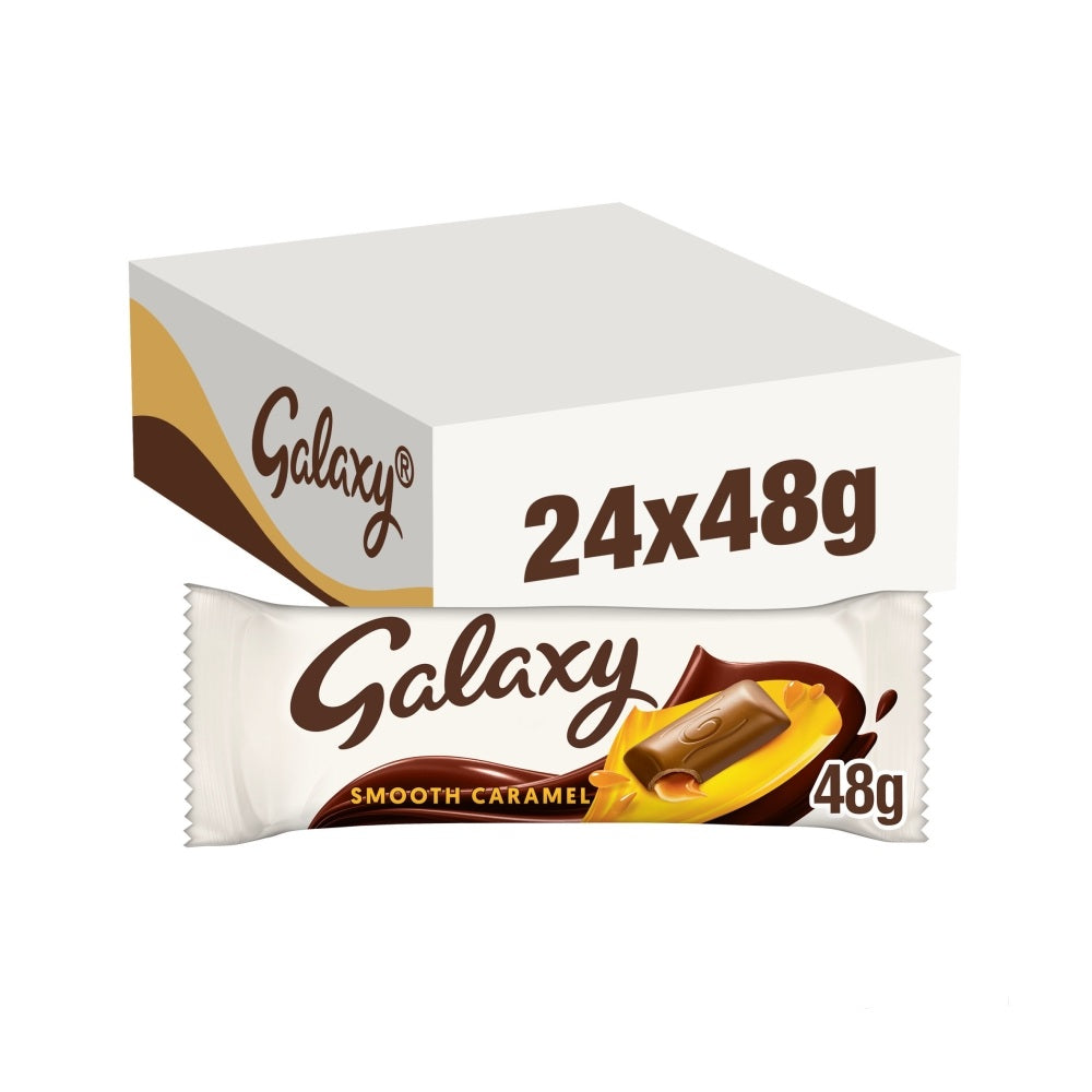 Galaxy Smooth Caramel & Milk Chocolate Snack Bar 48g x 24 (UK)