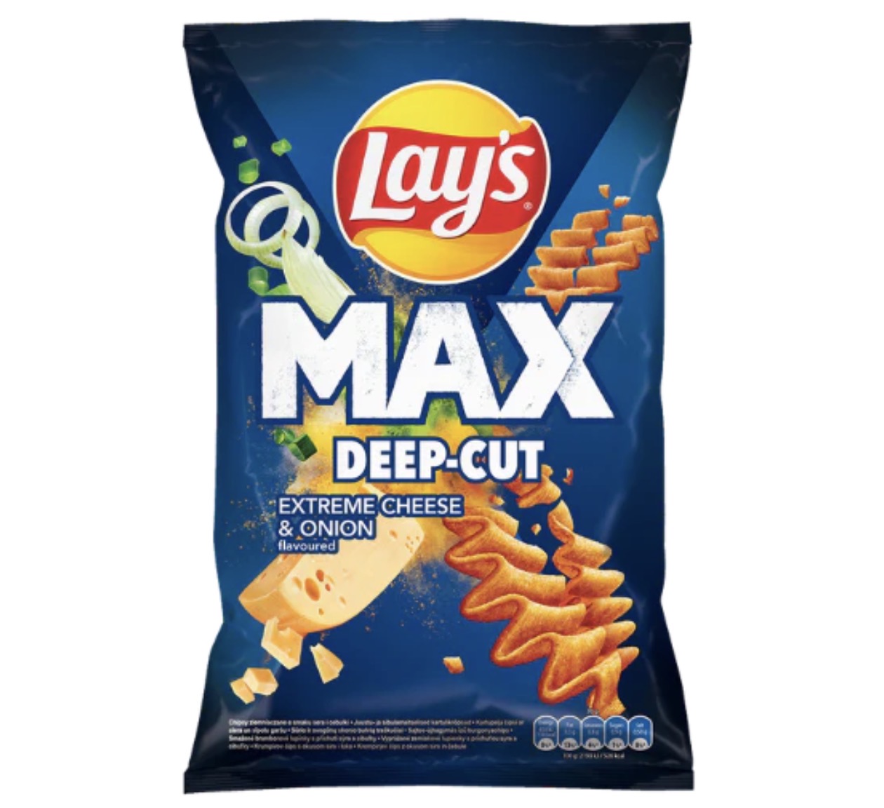 Lay’s Max Deep-Cut Cheese Onion 120g x 24 (GERMANY)