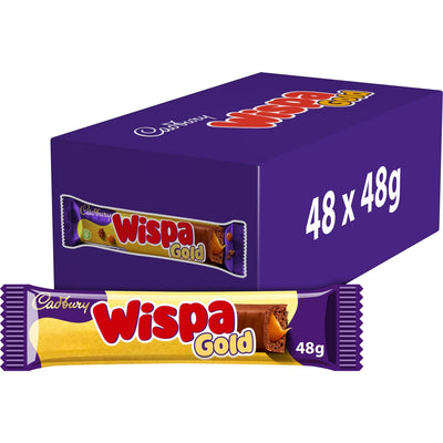 Cadbury Wispa Gold Chocolate Bar 48g x 48 (UK)