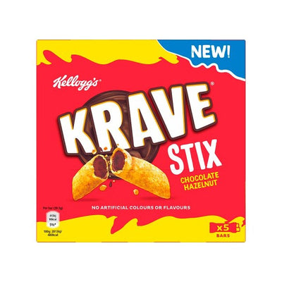 Kellogg's KRAVE Chocolate Hazelnut Stix (9 x 5 Pack) (UK)