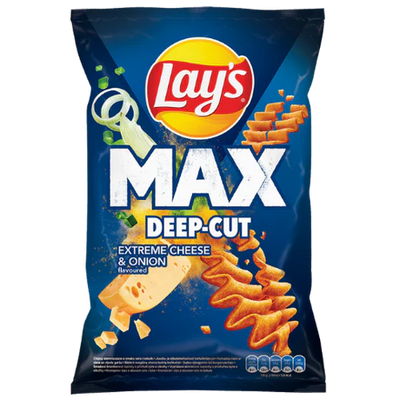 Lays Max Deep-Cut Cheese Onion 120g x 21 (EU)