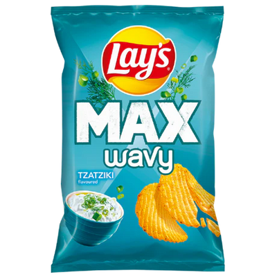 Lays Max Wavy Tzatziki 120g x 24 (EU)