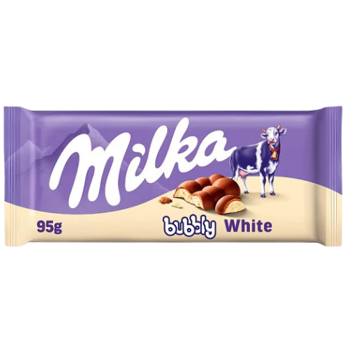 Milka Bubbly Milk White 95g x 15 (GERMANY)
