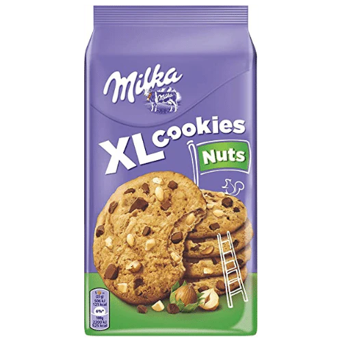 Milka Xl Cookies Hazelnut 184g x 10 (GERMANY)