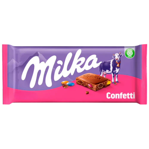 Milka Confetti Chocolate Bar 99g x 22 (GERMANY)