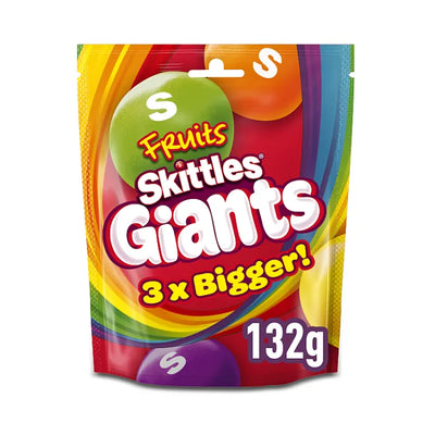 Skittles Fruit Giants Pouch 132g x 15 (UK) *EXCLUSIVE PRICING*