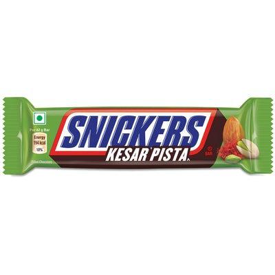 Snickers Kesar Pista Chocolate Bar 42g x 15 (12 Boxes) (India)