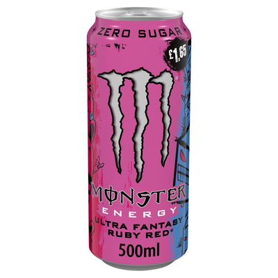 Monster Energy Drink Ultra Fantasy Ruby Red Zero Sugar 12 x 500ml PM £1.65 x 12 (UK)