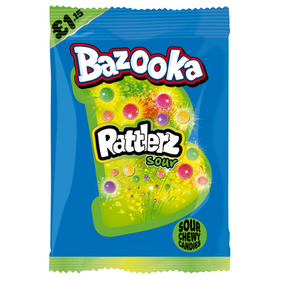 Bazooka Rattlerz Sour Chewy Candies 100g £1.15 PMP x 12 (UK)