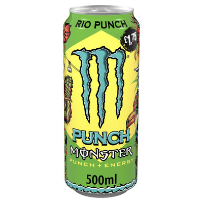 Monster Energy Drink Rio Punch 500ml PM £1.75 x 12 (UK)