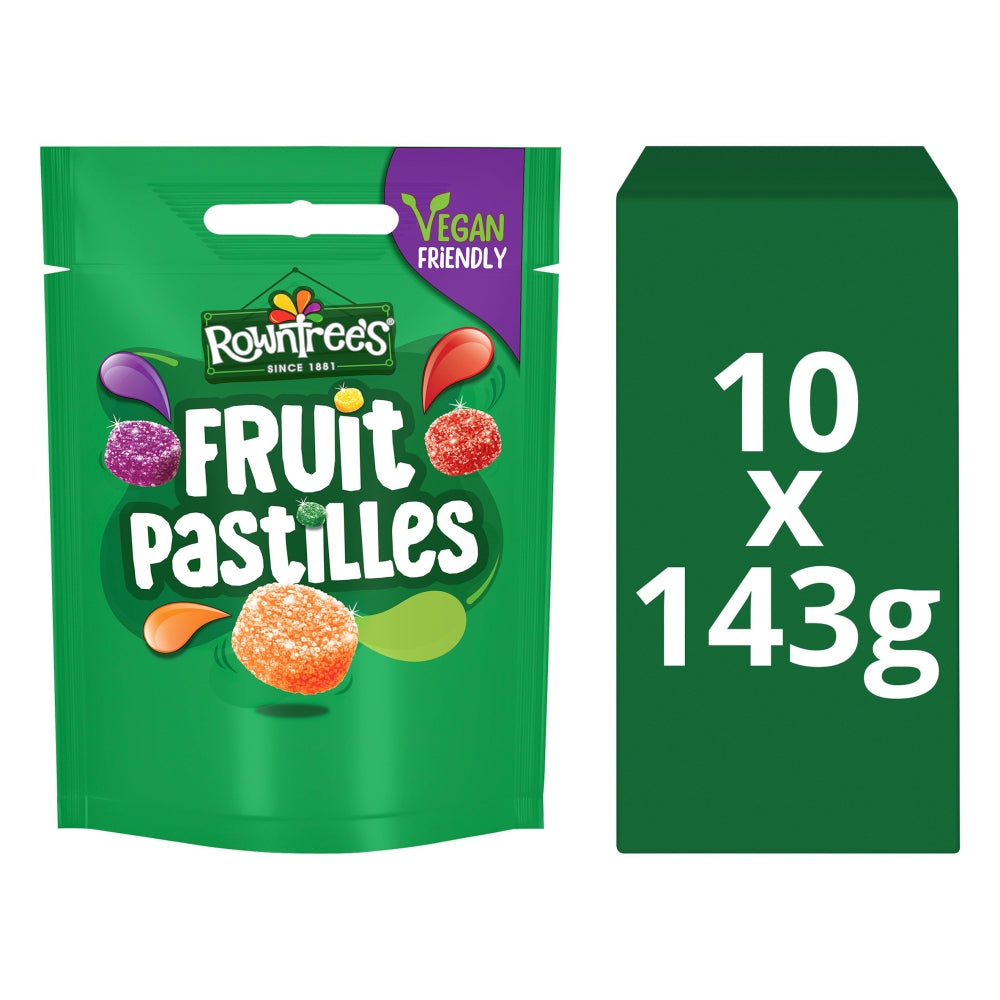 Rowntree's Fruit Pastilles Sweets Sharing Bag 143g x 10 (UK)
