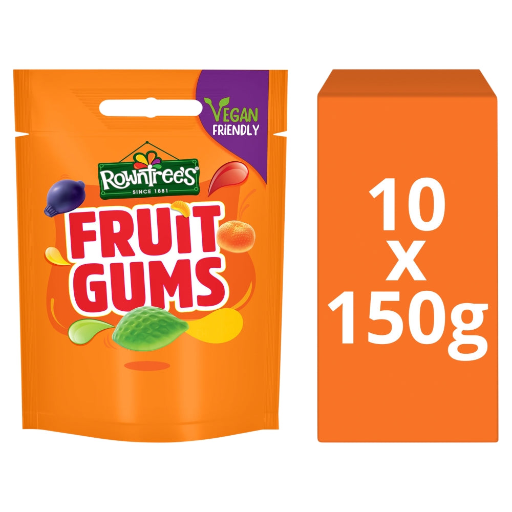 Rowntree's Fruit Gums Sweets Sharing Bag 150g x 10 (UK)