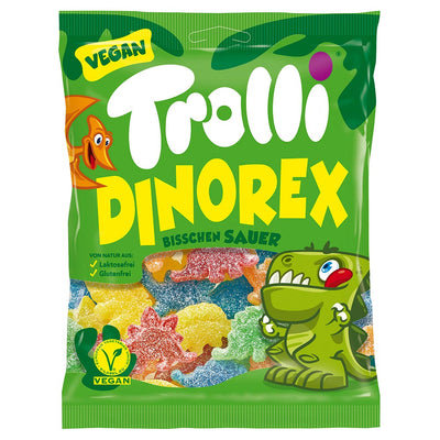 Trolli Dinorex Sour Bags 150g x 21 (UK)