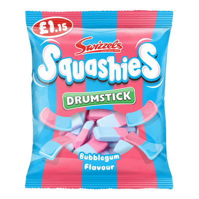 Swizzels Drumstick Squashies Bubblegum Flavour Bag 120g £1.15 PMP x 12 (UK)