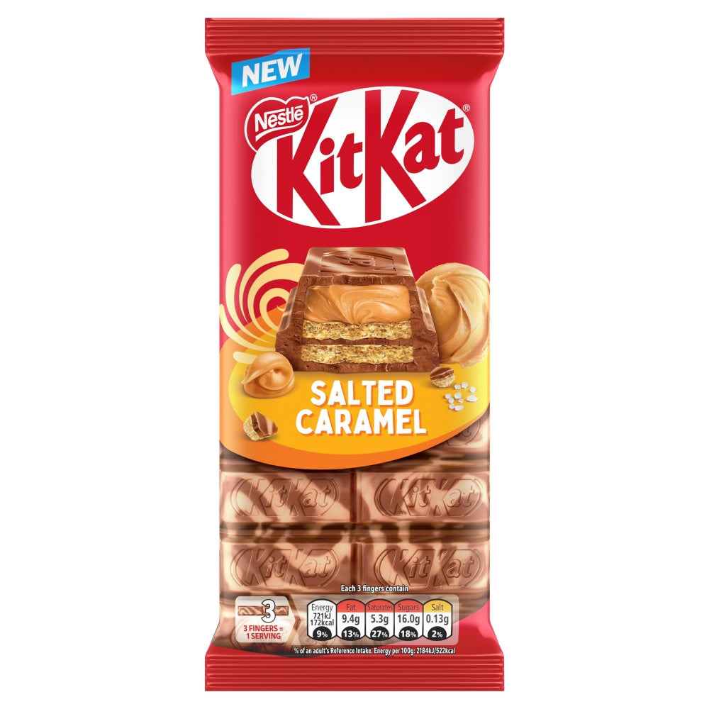 KitKat Salted Caramel Chocolate Sharing Bar 99g x 15 (UK)