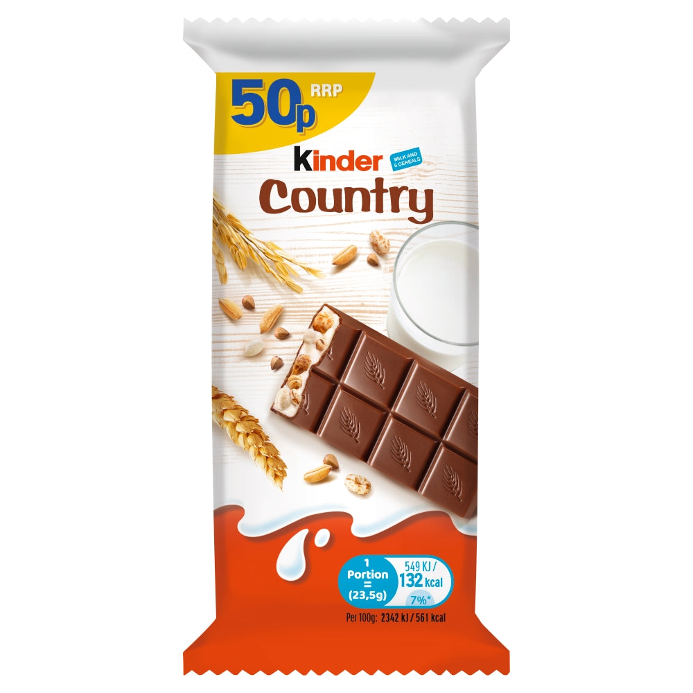 Kinder Country Milk and 5 Cereals Bar 23.5g 50p PMP x 40 (UK)