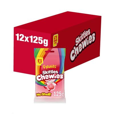 Skittles Chewies Vegan Sweets Fruit Flavoured Treat Bag 125g £1 PMP x 12 (UK)