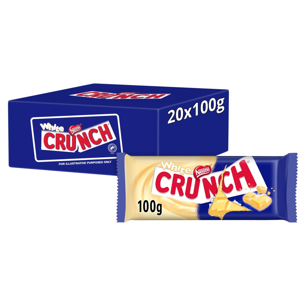 Crunch White Chocolate Sharing Bar 100g x 20 (UK)