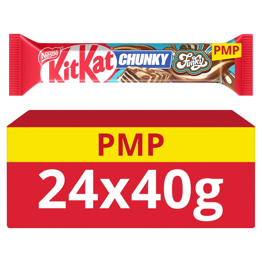 KitKat Chunky Funky Chocolate Bar 40g 89p PMP x 24 (UK)