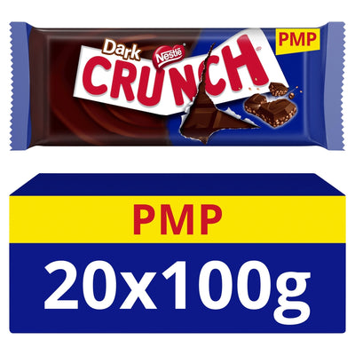 Crunch Dark Chocolate Bar 100g £1.65 PMP x 20 (UK)