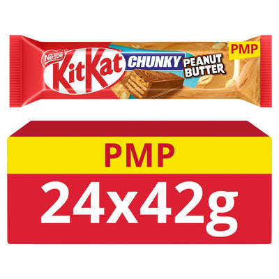 KitKat Chunky Peanut Butter Chocolate Bar 42g 89p PMP x 24 (UK)