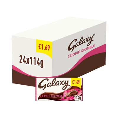 Galaxy Cookie Crumble & Milk Chocolate Bar 114g £1.69 PMP x 24 (UK)