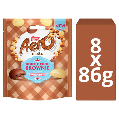 Aero Melts Double Chocolate Brownie Bag 86g x 8 (UK)