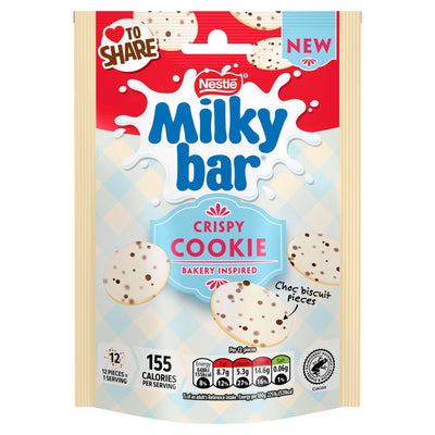 Milkybar Buttons Crispy Cookie White Chocolate Sharing Bag 86g x 11 (UK)
