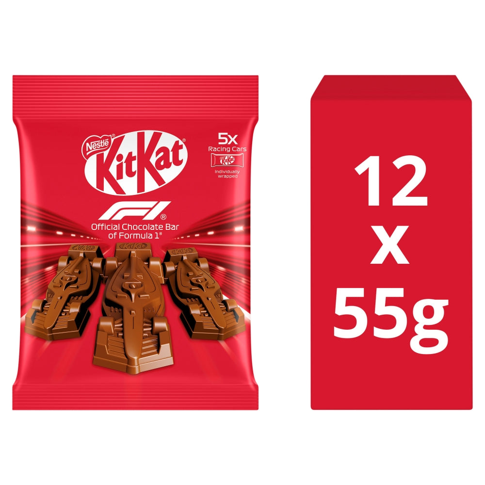 KitKat F1 Chocolate Car Figure 5 Pack Multipack 55g x 12 (UK)