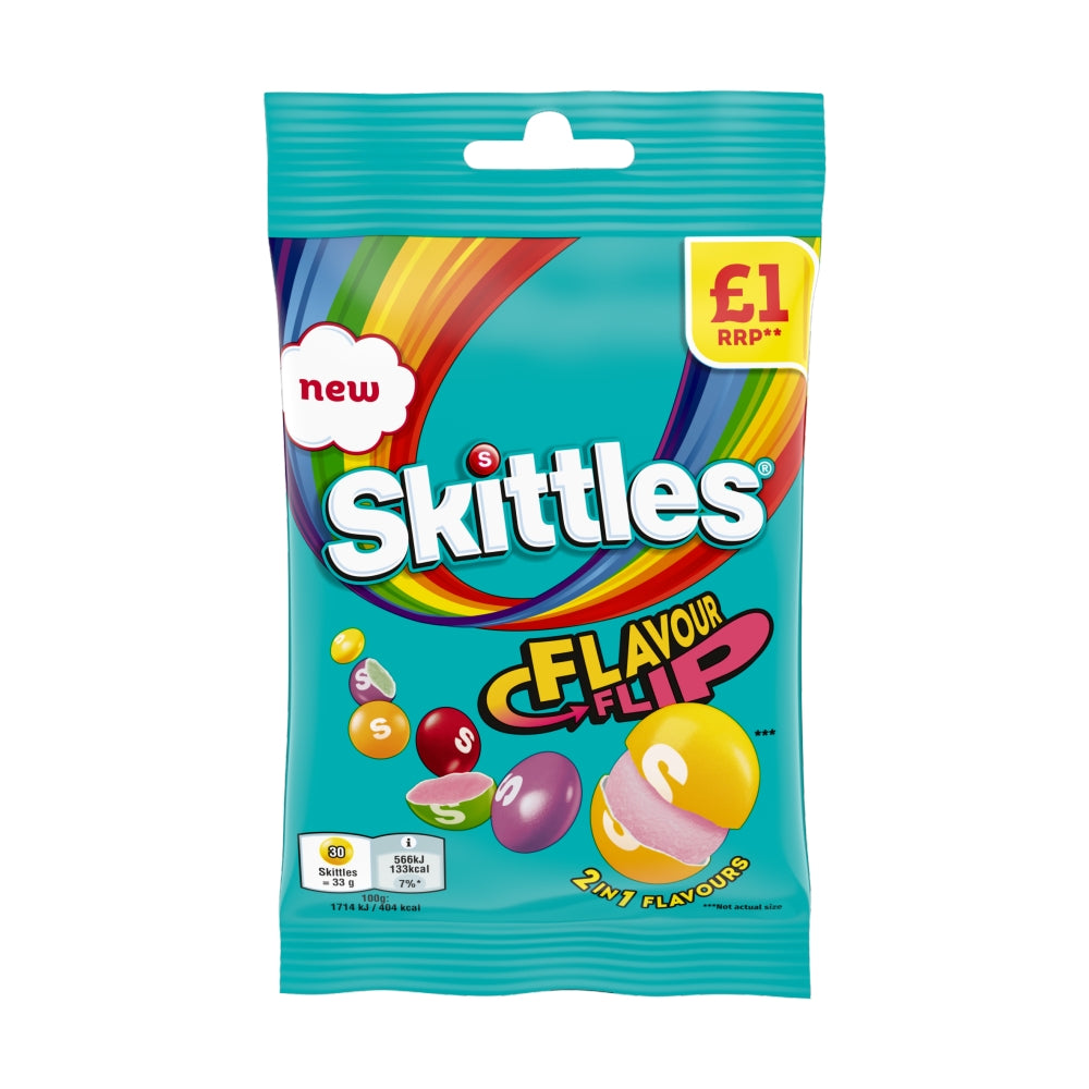 Skittles Fruit Flavour Flip Sweets 109g x 14 (UK)