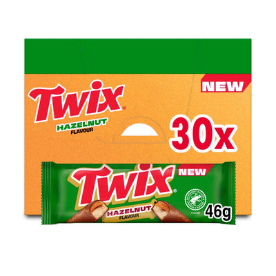 Twix Hazelnut Milk Chocolate Bar 46g x 30 (UK)