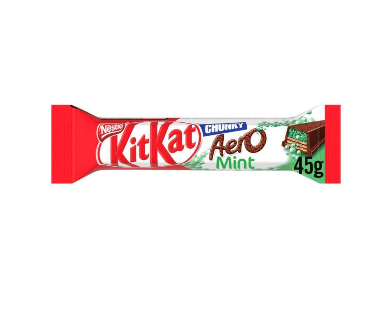 KitKat Chunky Aero Mint Milk Chocolate Bar 45g x 36 (AUSTRALIA)