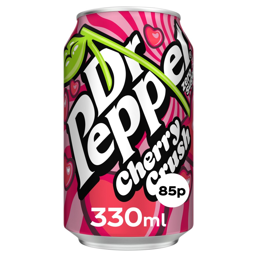 Dr Pepper Zero Cherry Crush 330ml PM 85p Can x 24 (UK)