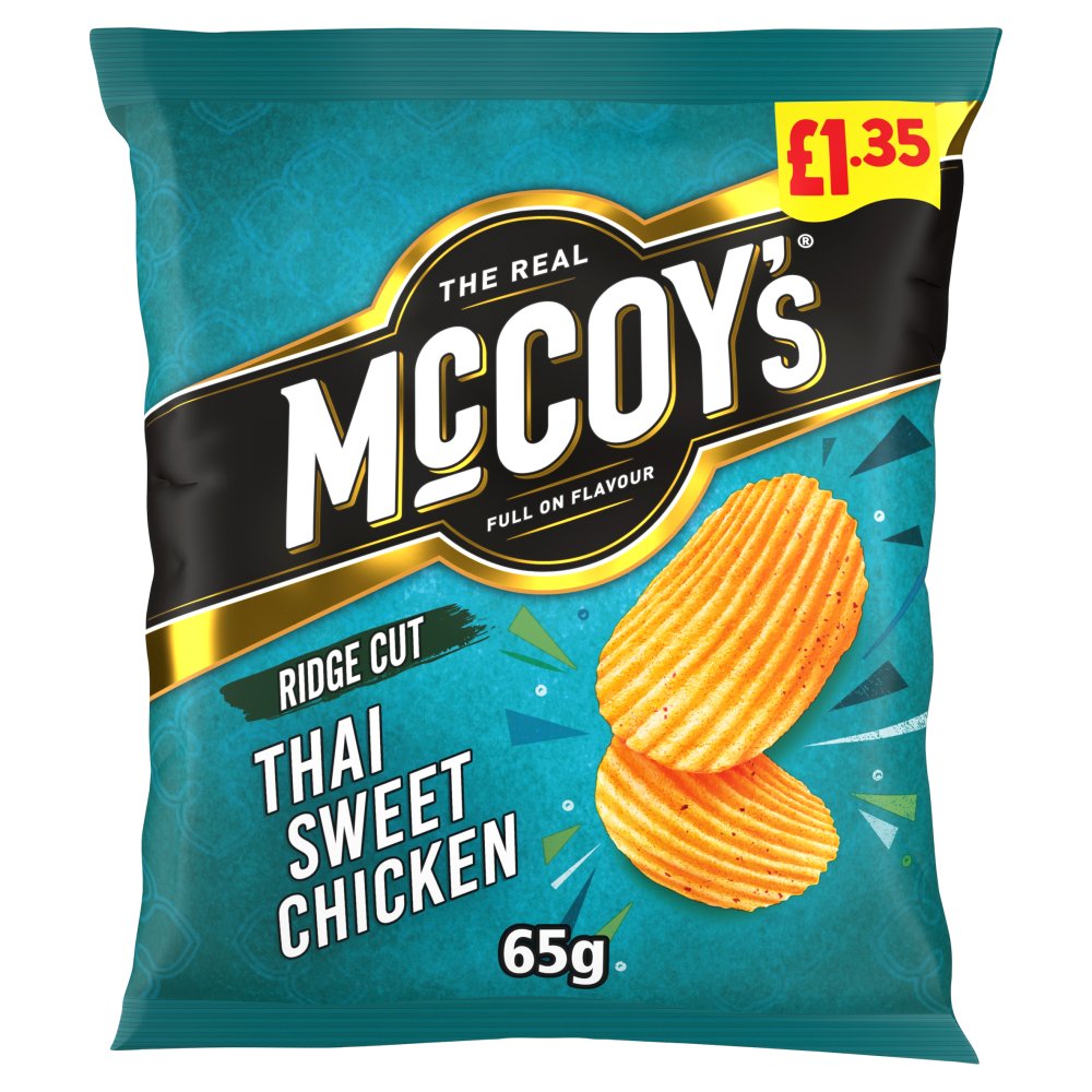 McCoy's Thai Sweet Chicken Crisps 65g £1.35 PMP x 20 (UK)